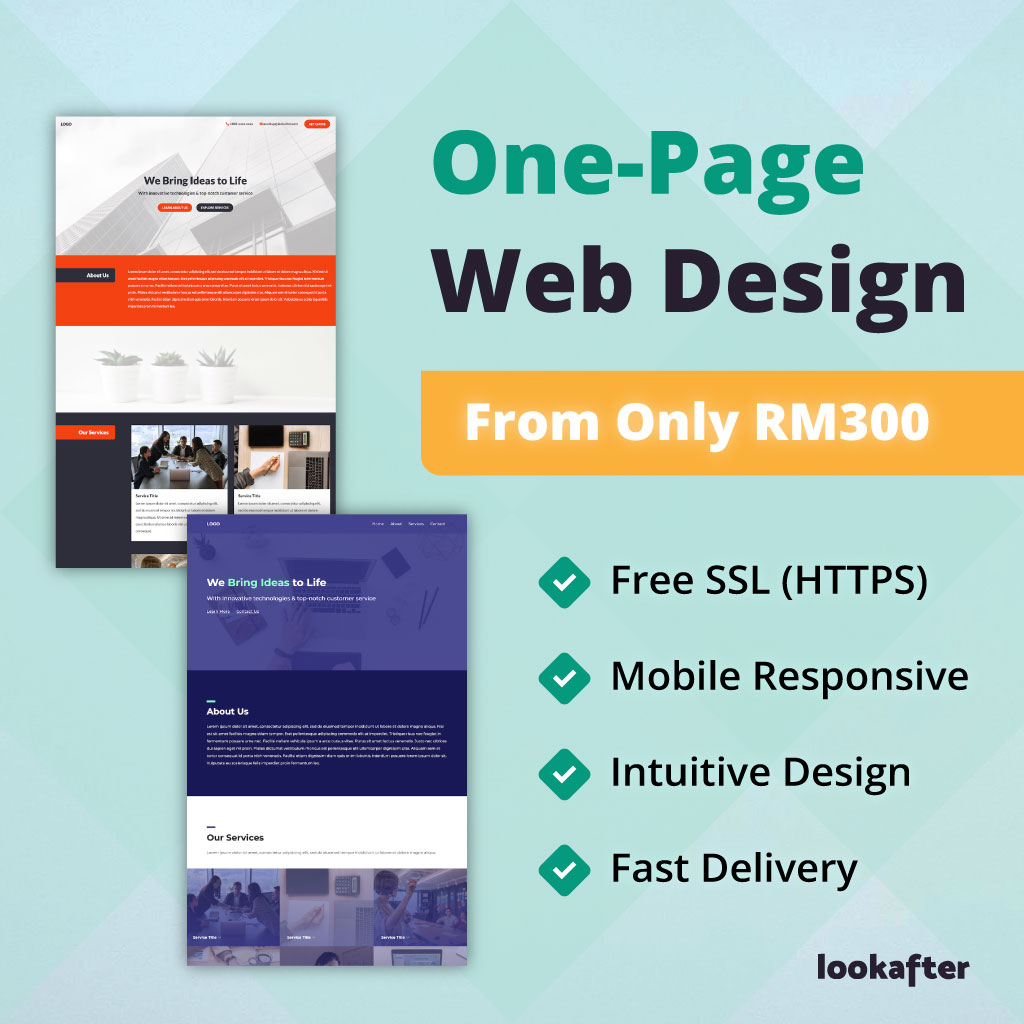 Lookafter One-Page Web Design