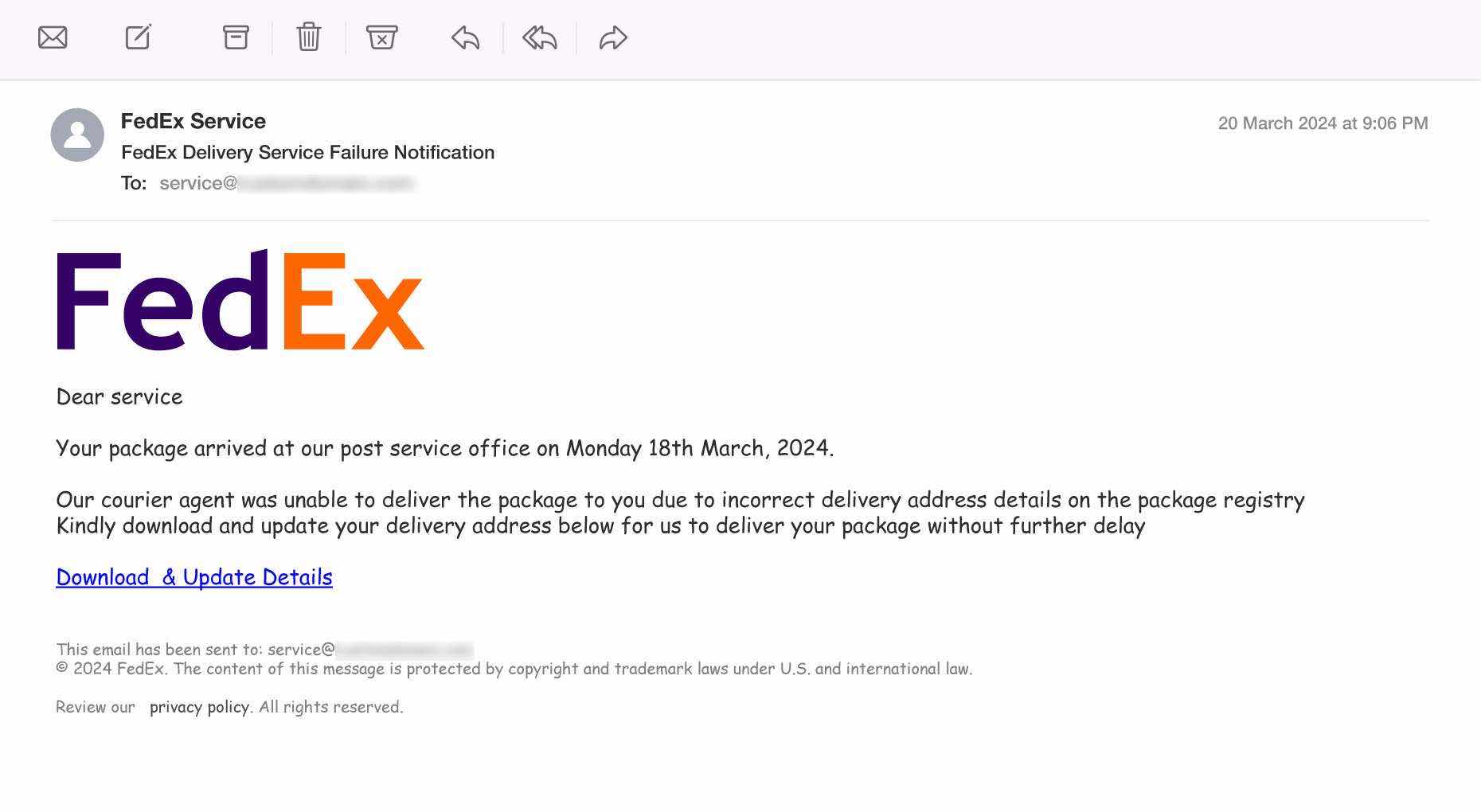 FedEx Delivery Notification Scam