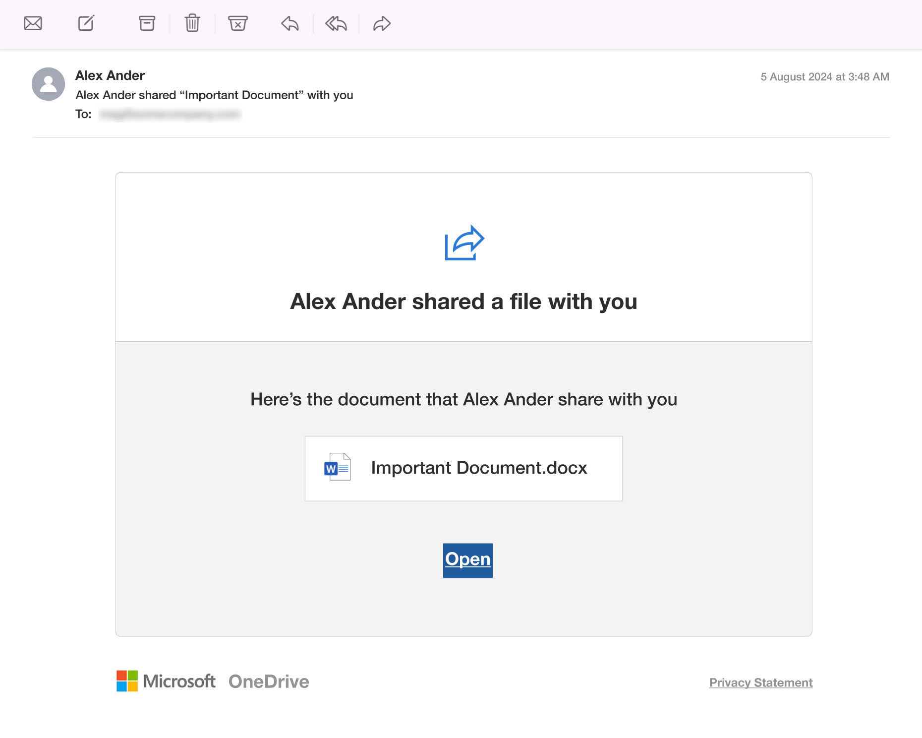 OneDrive Impersonation Phishing