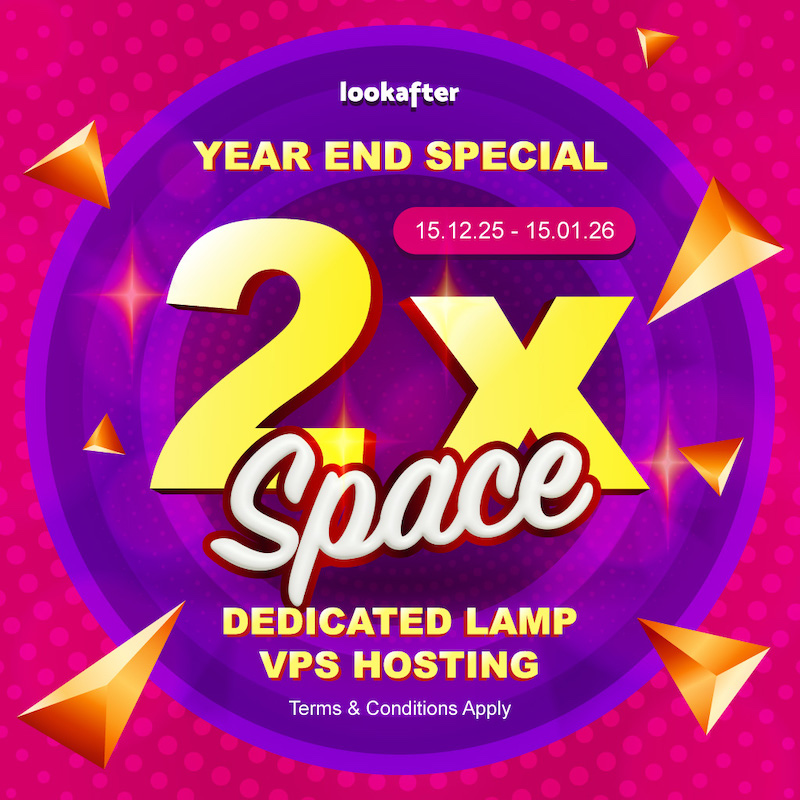 Lookafter Year End Special 2025: 2x Space, Faster Website, Same Price!